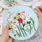 Embroidery Kit Canvas Tote Bag for Beginners,Cross Stitch Kits for Adults,DIY Crafts Needlepoint Include Hummingbird Floral Pattern,Women Shopping Reusable Grocery Bags